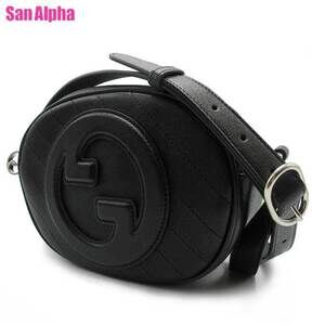 Gucci Blondie Interlocking GG Leather Shoulder Bag AACPY Black Line